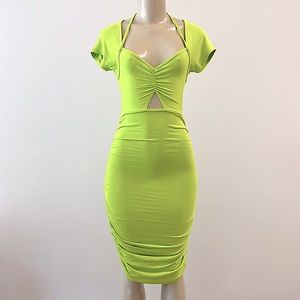Steve Madden Ribbed Dress Green nwot
